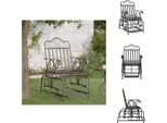 Vidaxl Sedia A Dondolo 61 Cm In Acciaio Nero - Panchine Da Giardino