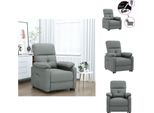 Vidaxl Poltrona Relax Elettrica In Tessuto Grigio Scuro - Poltrona