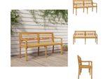 Vidaxl Panca Batavia 150 Cm In Legno Massiccio Di Teak - Panche Da Giardino
