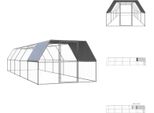 Vidaxl Gabbia Per Polli Da Esterno 3X10X2 M Acciaio Zincato - Habitat E Recinti Per Piccoli Animali