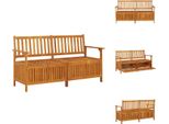 Vidaxl Panca A Cassapanca 148 Cm In Legno Massiccio Di Acacia - Panche Da Giardino
