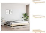 Vidaxl Struttura Letto Con Testiera In Tessuto Crema 200X200 Cm - Letti E Strutture Letto