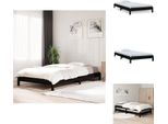 Vidaxl Letto Impilabile Nero 75X190 Cm In Legno Di Pino Massiccio - Letti E Strutture Letto
