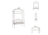 Vidaxl Panchina Da Giardino 122 Cm In Ferro Marrone Antico - Panchine Da Giardino