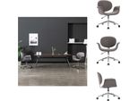Vidaxl Sedia Da Ufficio Girevole In Tessuto Grigio - Sedie Da Ufficio