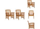 Vidaxl Sedie Da Giardino 2 Pz. Legno Massiccio Di Acacia - Sedie Da Giardino