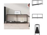 Vidaxl Consolle Nera 180X35X75,5 Cm In Vetro Temperato - Tavolini