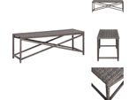 Vidaxl Panchina Da Giardino 120 Cm In Poly Rattan Grigio - Panchine Da Giardino