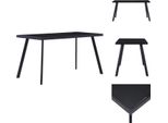 Vidaxl Tavolo Da Pranzo Nero 140 X 70 X 75 Cm In Vetro Temperato - Tavoli Da Pranzo