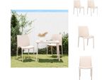 Vidaxl Sedie Da Giardino 2 Pz. Crema 50X46X80 Cm In Polipropilene - Sedie Da Giardino