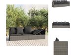 Vidaxl Lettino Da Esterno Con Cuscini In Poly Rattan Grigio - Lettini Prendisole