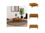 Vidaxl Tavolino 65X65X35 Cm In Legno Massiccio Di Acacia - Elementi Per Divani Da Giardino