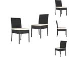 Vidaxl Sedie Da Pranzo Da Giardino 2 Pz. Poly Rattan Nero - Sedie Da Giardino