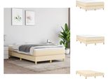 Vidaxl Letto A Molle Insacchettate Crema 120X200 Cm In Tessuto - Letti E Strutture Letto