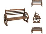 Vidaxl Panchina Da Giardino 112 Cm In Legno Massiccio Di Abete - Panchine Da Giardino