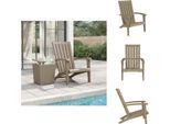 Vidaxl Sedia Da Giardino Adirondack In Polipropilene Marrone Chiaro - Sedie Da Giardino