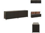 Vidaxl Cassetta Da Giardino In Poly Rattan 200X50X60 Cm Marrone - Cassette Da Giardino