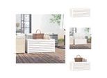 Vidaxl Cassetta Da Giardino Bianca 101X50,5X46,5 Cm In Legno Di Pino Massiccio - Cassette Da Giardino