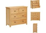 Vidaxl Cassettiera 80×35×75 Cm In Rovere Massiccio - Cassettiere