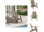 Vidaxl Sedia Da Giardino Adirondack Marrone Chiaro 75X88,5X89,5 Cm In Polipropilene - Sedie Da Giardino