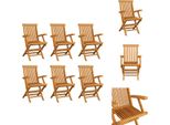 Vidaxl Sedie Da Giardino Pieghevoli 6 Pz. Legno Massiccio Teak - Sedie Da Giardino