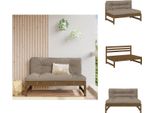 Vidaxl Divano Centrale Marrone Miele 120X80 Cm In Legno Di Pino Massiccio - Elementi Per Divani Da Giardino