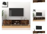 Mobile Tv Vidaxl Rovere Fumé 180X31,5X40 Cm Materiale A Base Di Legno - Mobili Tv