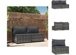 Vidaxl Divani Da Giardino Con Cuscini 2 Pz. Poli Rattan Grigio - Divani Da Giardino