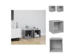 Vidaxl Mobili Tv 2 Pz. Grigio Cemento 37X35X37 Cm Materiale A Base Di Legno - Mobili Tv
