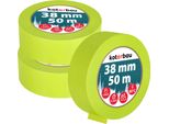 Kotarbau® Set Di 3 Nastri Per Mascheratura Al Neon Nastro Per Mascheratura Da 50 M Nastro Per Mascheratura Da 38 Mm Nastro Per Pittori Accessori Per Pittori Carta Per Mascheratura Verde Fluorescente Articoli Per La Pittura