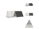 Vidaxl Gabbia Per Conigli Antracite 201,5X80,5X71 Cm Acciaio Zincato - Habitat E Recinti Per Piccoli Animali
