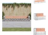 Vidaxl Panchina Da Giardino Gabion 347X71X65,5 Cm In Legno Massiccio Di Abete Douglas - Panchine Da Giardino
