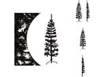 Vidaxl Supporto Per Mezzo Albero Di Natale Artificiale Slim Nero 120 Cm - Alberi Di Natale