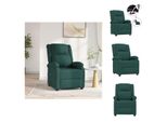 Vidaxl Poltrona Relax Elettrica In Tessuto Verde Scuro - Poltrona