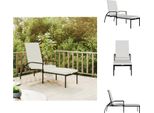 Vidaxl Lettino Con Poggiapiedi In Rattan Pe Nero - Lettini Prendisole