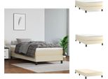 Vidaxl Letto A Molle Insacchettate Crema 90X200 Cm In Pelle Finta - Letti & Strutture Letto