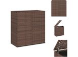 Vidaxl Scatola Per Cuscini Da Giardino In Rattan Pe 100X49X103,5 Cm Marrone - Scatole Da Giardino