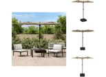 Vidaxl Ombrellone Doppio Taupe 316X240 Cm - Ombrelloni E Tende Da Sole