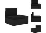 Vidaxl Divano Modulare Ad Angolo Con Braccioli (A Sinistra) In Poly Rattan Nero - Elementi Per Divani Da Giardino