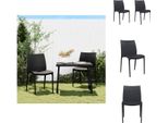 Vidaxl Sedie Da Giardino 2 Pz. Antracite 50X46X80 Cm In Polipropilene - Sedie Da Giardino