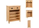 Vidaxl Armadio Per Vini 72X32X90 Cm In Rovere Massiccio - Portabottiglie Per Vini