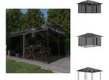 Vidaxl Padiglione Con Zanzariera E Catena Luminosa Led 4X3X2,73M Antracite - Padiglioni E Tende Per Feste