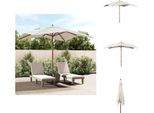 Vidaxl Ombrellone Con Palo In Legno Color Sabbia 300X300X273 Cm - Ombrelloni E Tende Da Sole