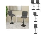Vidaxl Sgabello Da Bar 2 Pz. Tessuto Grigio Scuro - Sgabello Da Bar