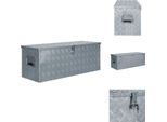 Vidaxl Cassetta In Alluminio 110,5×38,5×40 Cm Argento - Cassette Per Attrezzi