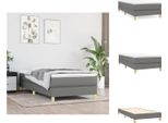 Vidaxl Letto A Molle Insacchettate Grigio Scuro 100X200 Cm Tessuto - Letti E Strutture Letto