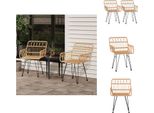 Vidaxl Sedie Da Giardino 2 Pezzi Con Braccioli 56X64X80 Cm Pe Rattan - Sedie Da Giardino