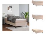 Vidaxl Letto A Molle Insacchettate Cappuccino-Marrone 80X200 Cm In Pelle Finta - Letti E Strutture Letto