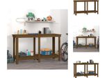 Vidaxl Banco Da Lavoro Marrone Miele 140X50X80 Cm In Legno Di Pino Massiccio - Banchi Da Lavoro