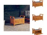 Vidaxl Panca Da Giardino Con Cuscino 91 Cm In Legno Massiccio Di Acacia - Panche Da Giardino